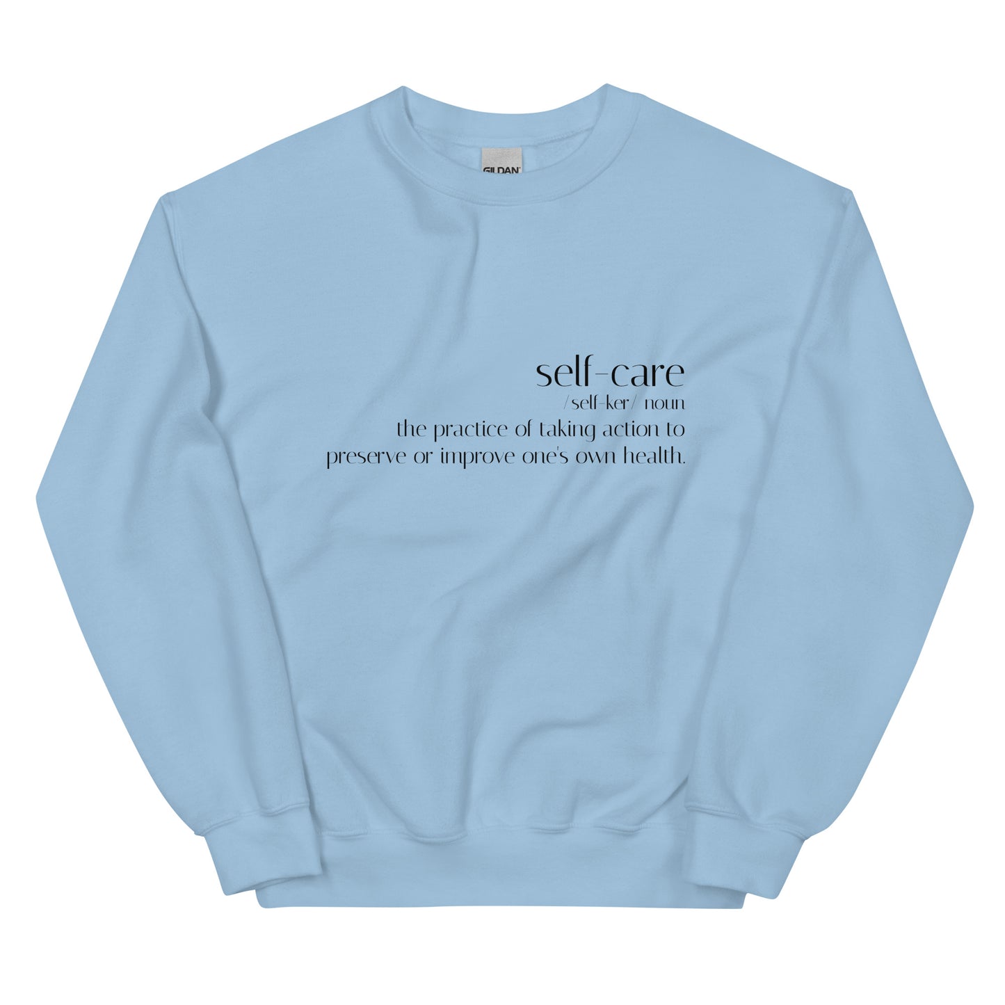 Self-Care Definition Pullover Sweatshirt a Cozy and stylish Unisex Sweatshirt