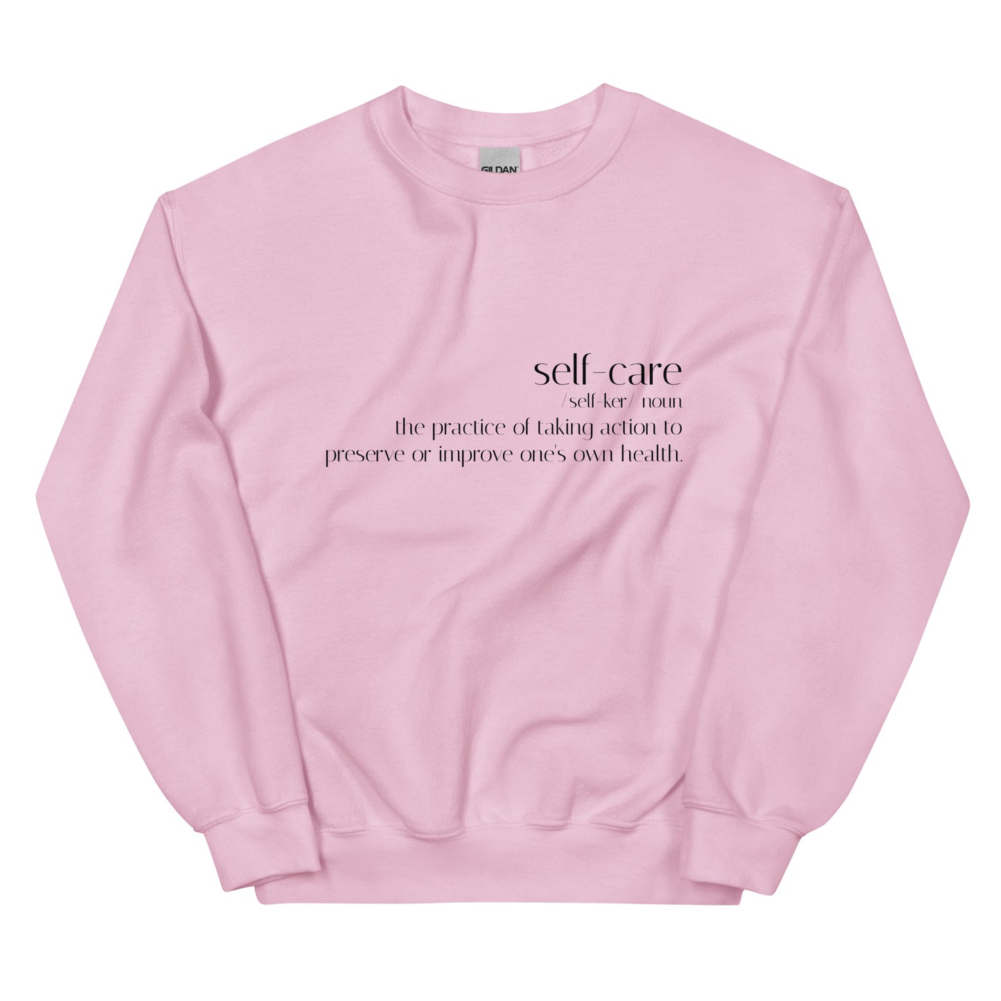 Self-Care Definition Pullover Sweatshirt a Cozy and stylish Unisex Sweatshirt