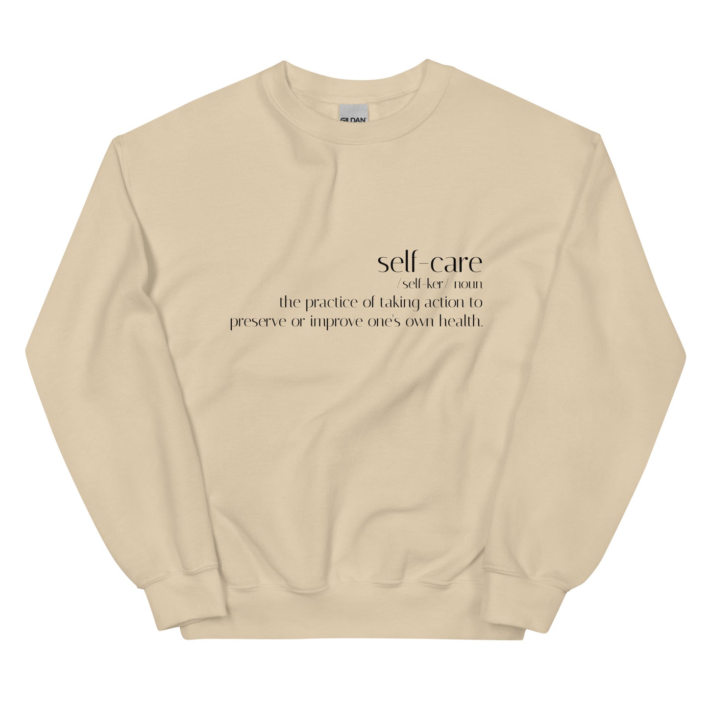 Self-Care Definition Pullover Sweatshirt a Cozy and stylish Unisex Sweatshirt